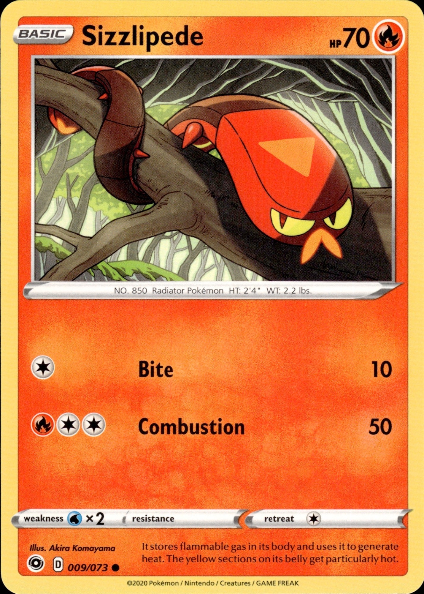 Sizzlipede 009/073 Common Champion's Path Pokemon