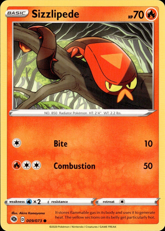 Sizzlipede 009/073 Common Champion's Path Pokemon