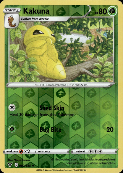 Kakuna 002/185 Uncommon Vivid Voltage Pokemon Reverse Holo