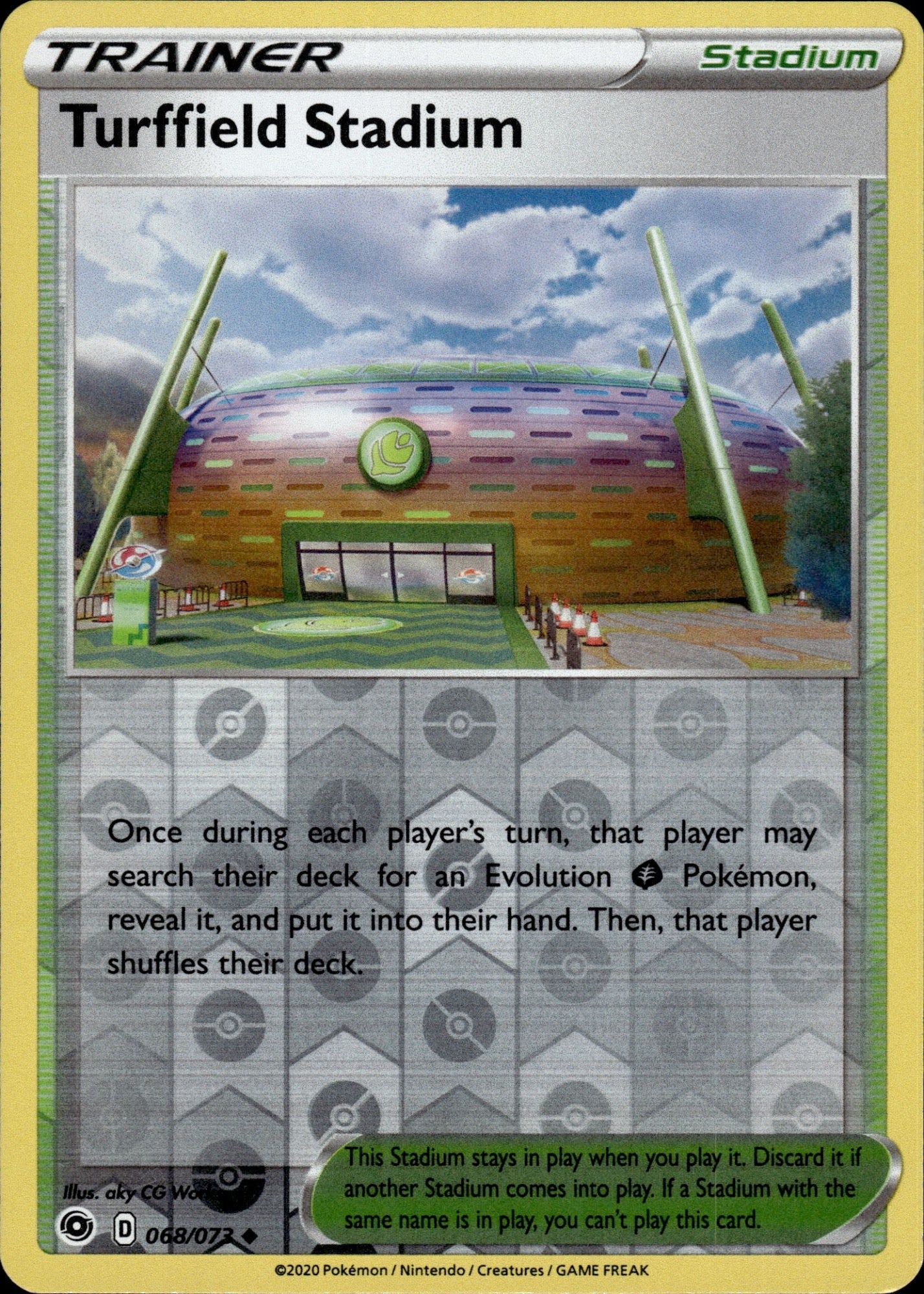 Turffield Stadium 068/073 Uncommon Champion's Path Pokemon Reverse Holo