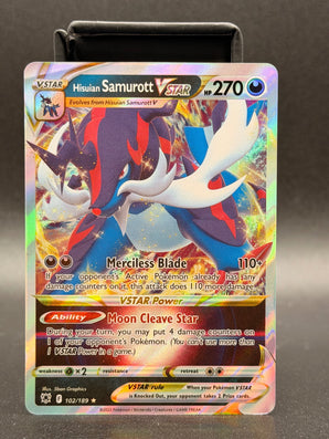 Hisuian Samurott VSTAR 102/189 Holo VSTAR Rare Astral Radiance Pokemon