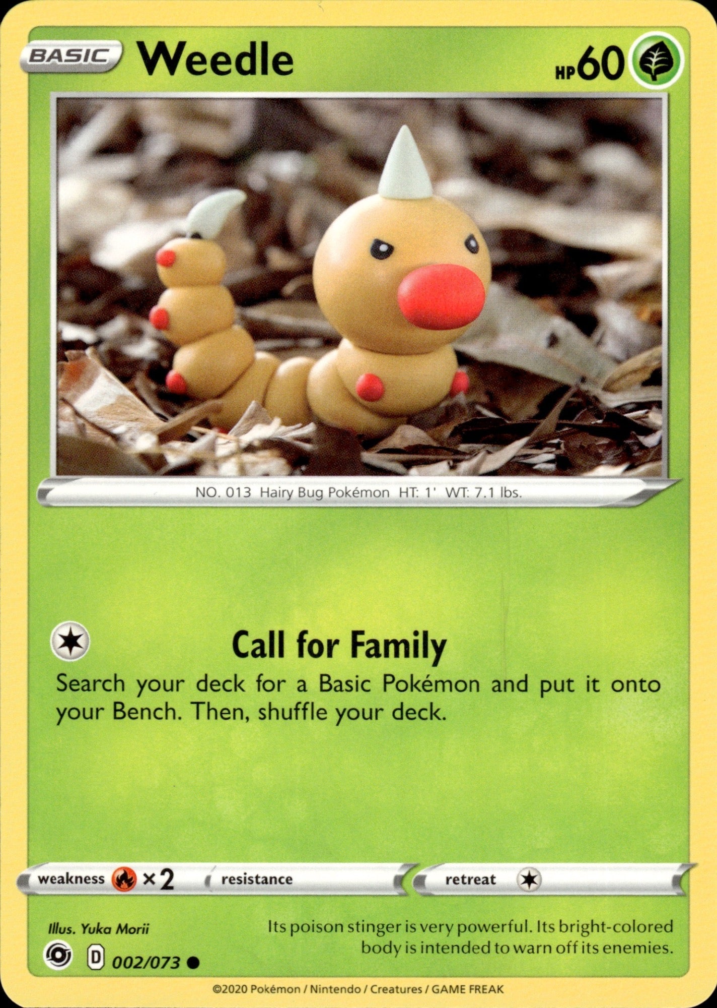 Weedle 002/073 Common Champion's Path Pokemon