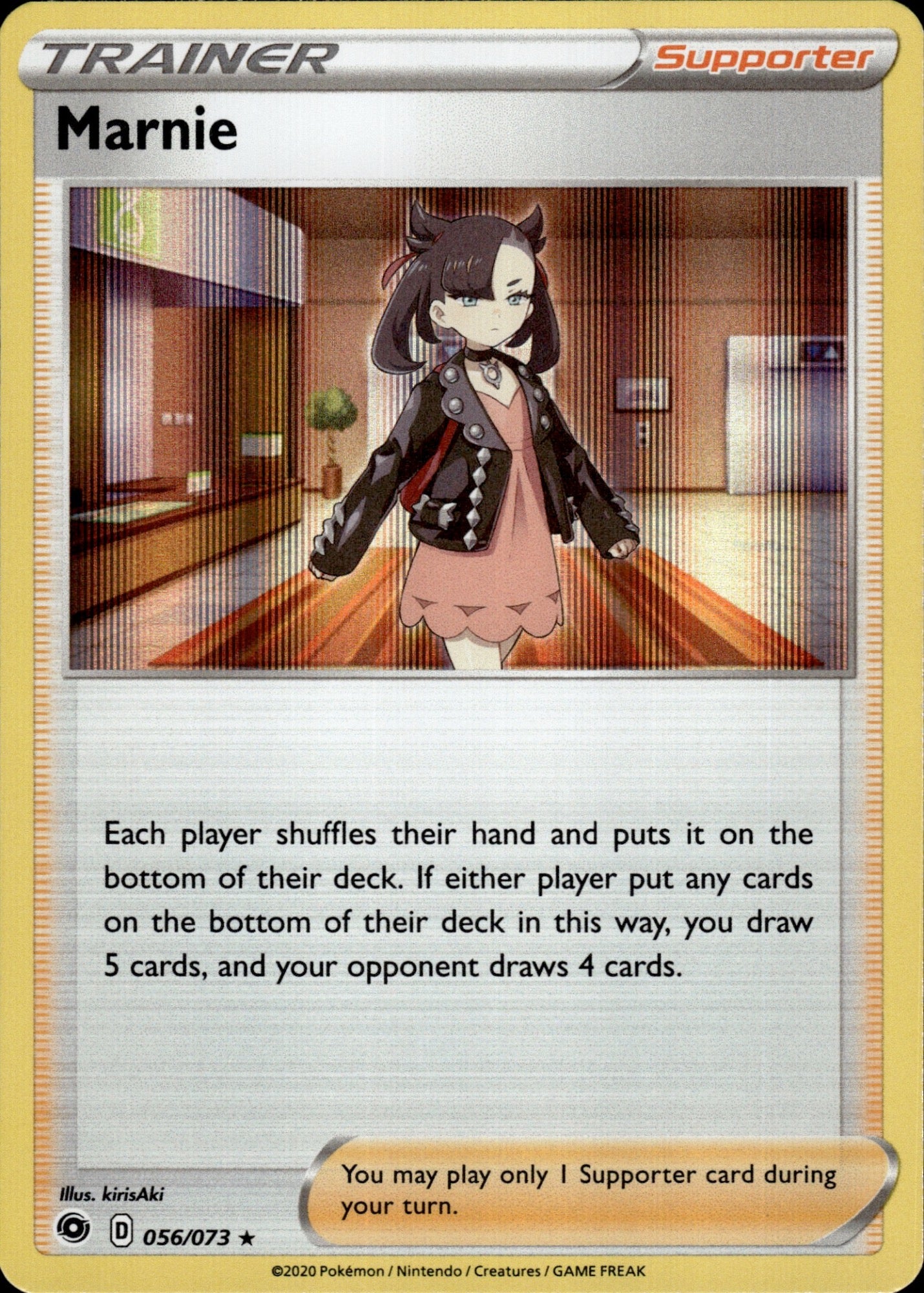 Marnie 056/073 Holo Rare Champion's Path Pokemon Holo