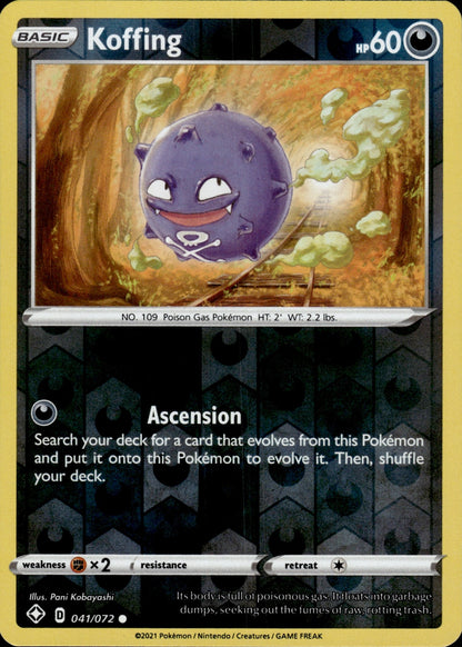 Koffing 041/072 Common Shining Fates Pokemon Reverse Holo