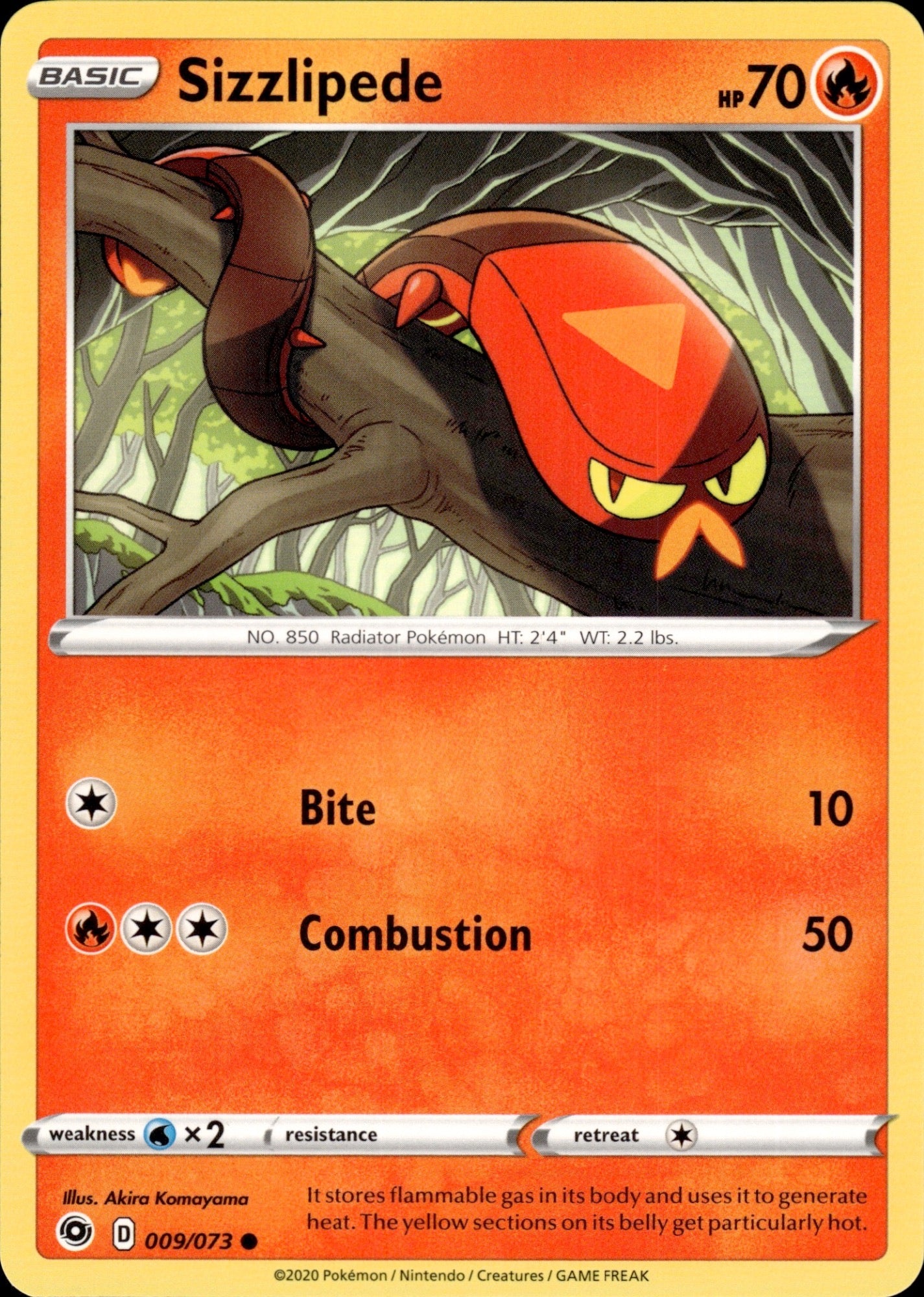 Sizzlipede 009/073 Common Champion's Path Pokemon