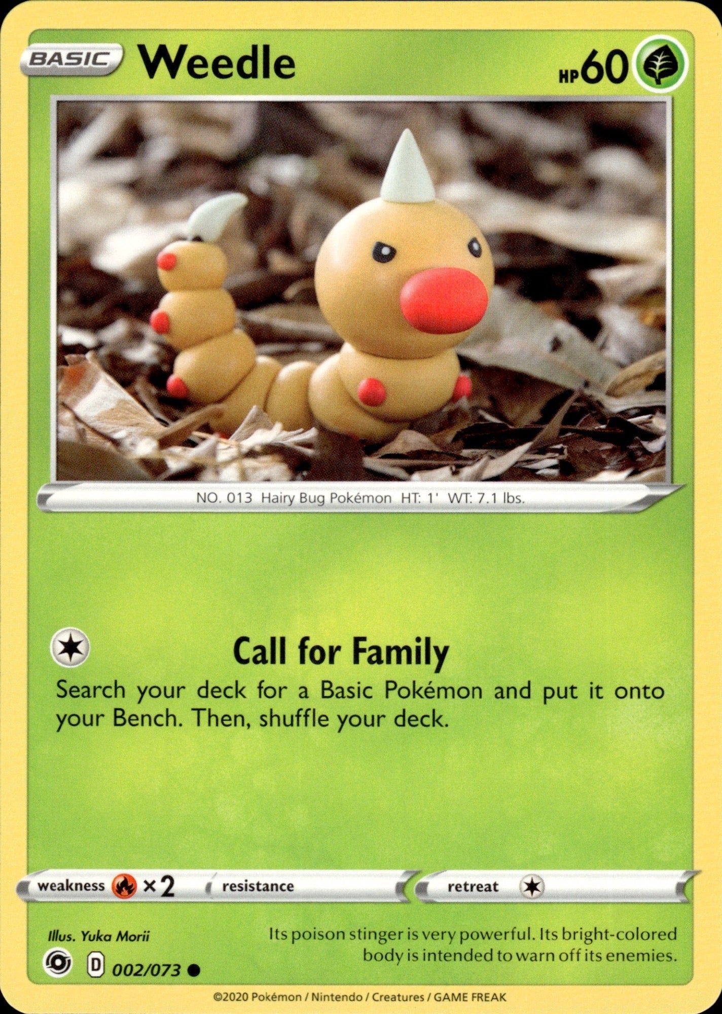 Weedle 002/073 Common Champion's Path Pokemon