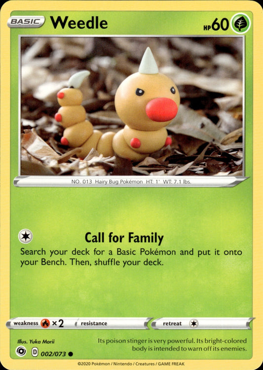 Weedle 002/073 Common Champion's Path Pokemon
