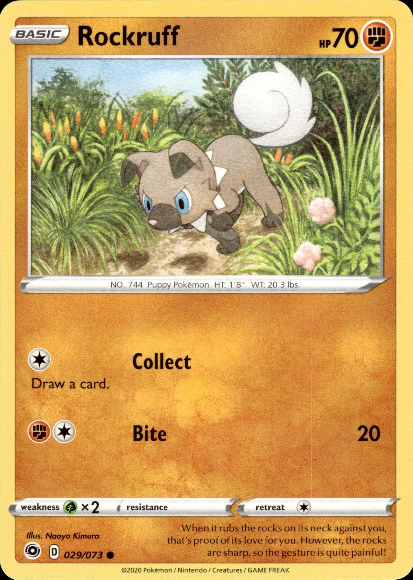 Rockruff 029/073 Common Champion's Path Pokemon