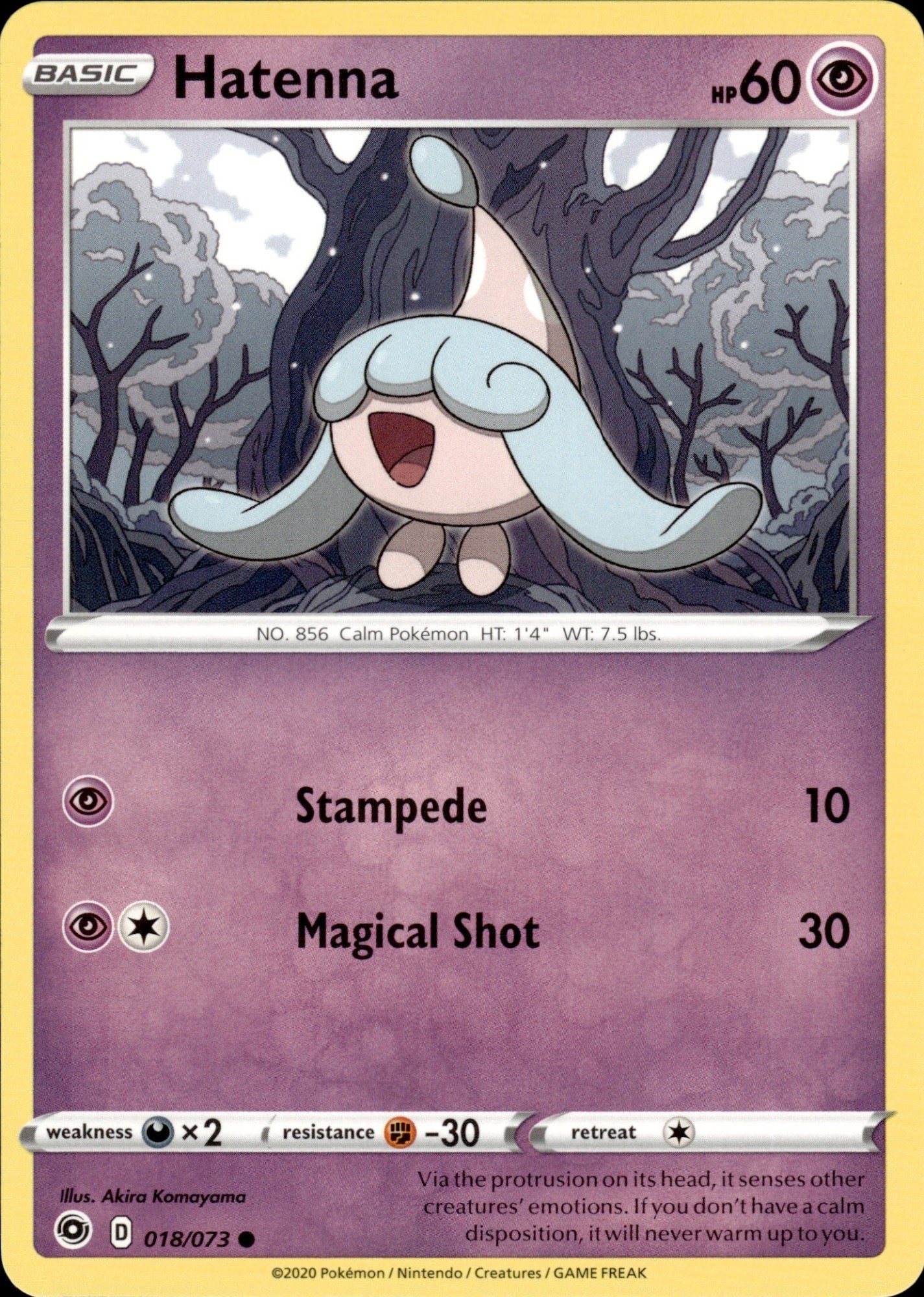 Hatenna 018/073 Common Champion's Path Pokemon