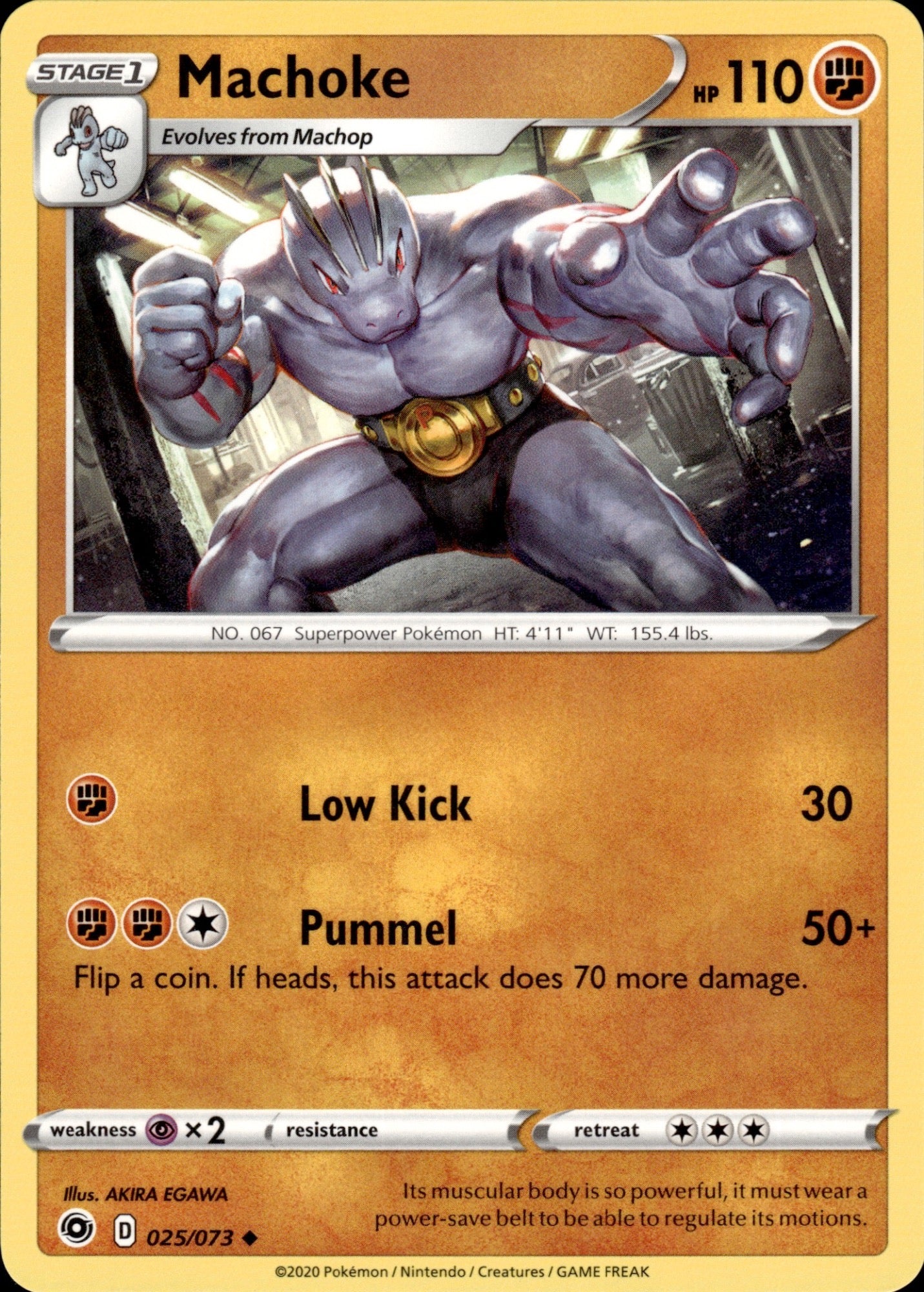 Machoke 025/073 Uncommon Champion's Path Pokemon