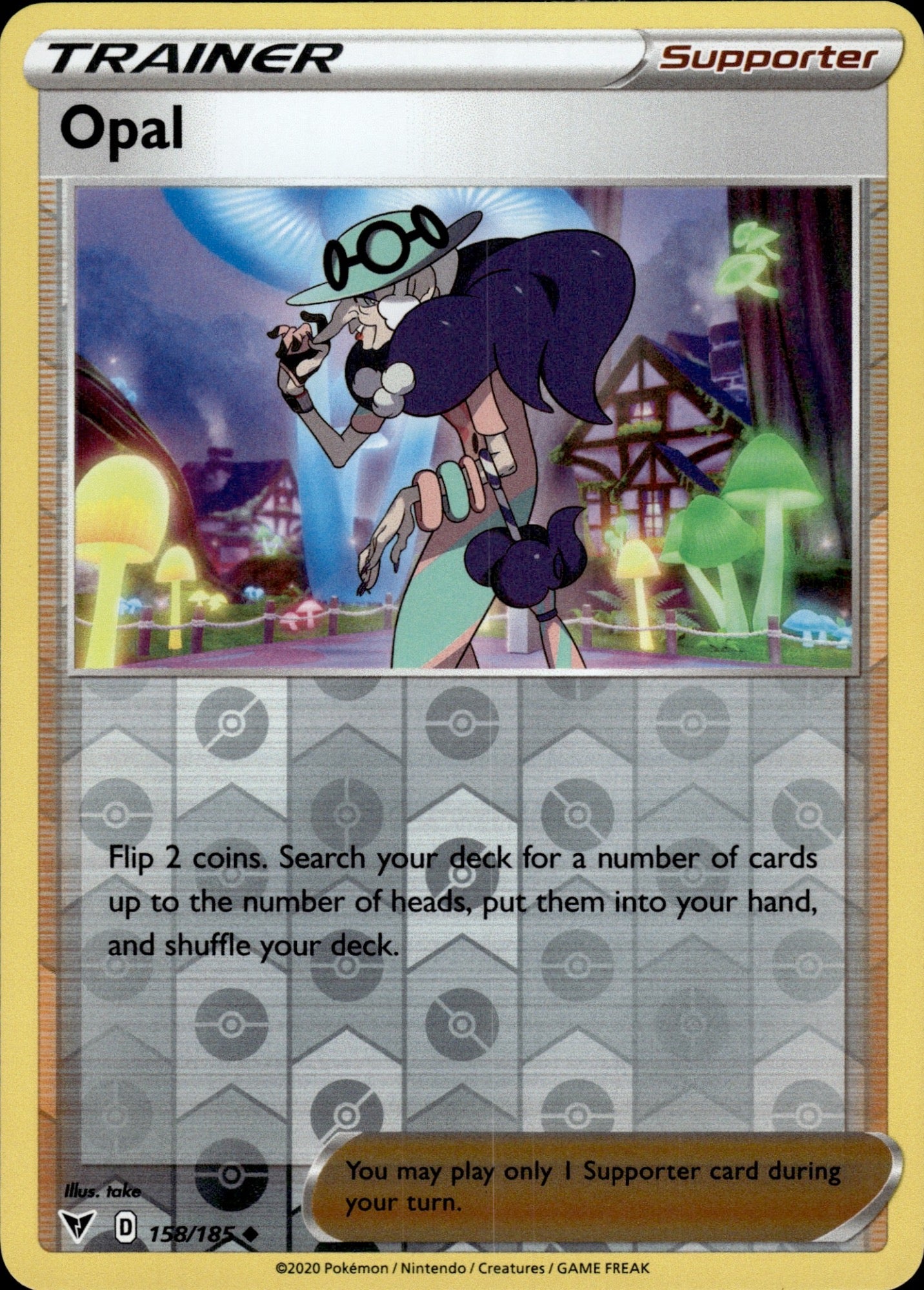 Opal 158/185 Uncommon Vivid Voltage Pokemon Reverse Holo