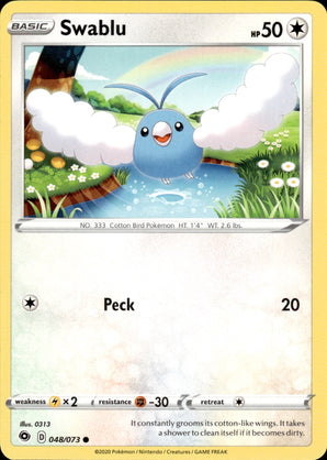Swablu 048/073 Common Champion's Path Pokemon