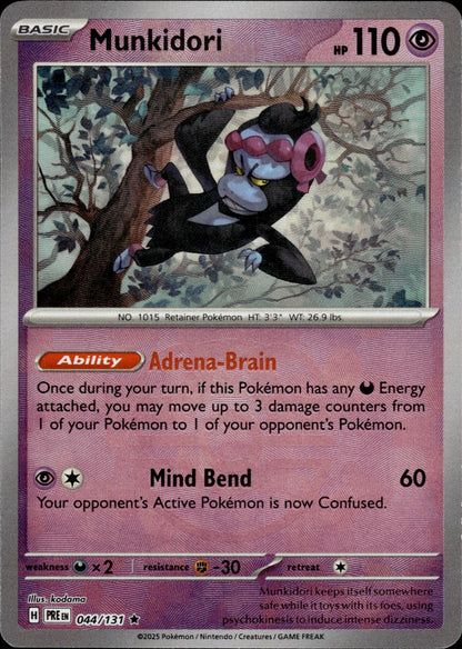 Munkidori (Master Ball Pattern) 044/131 Rare SV: Prismatic Evolutions Pokemon
