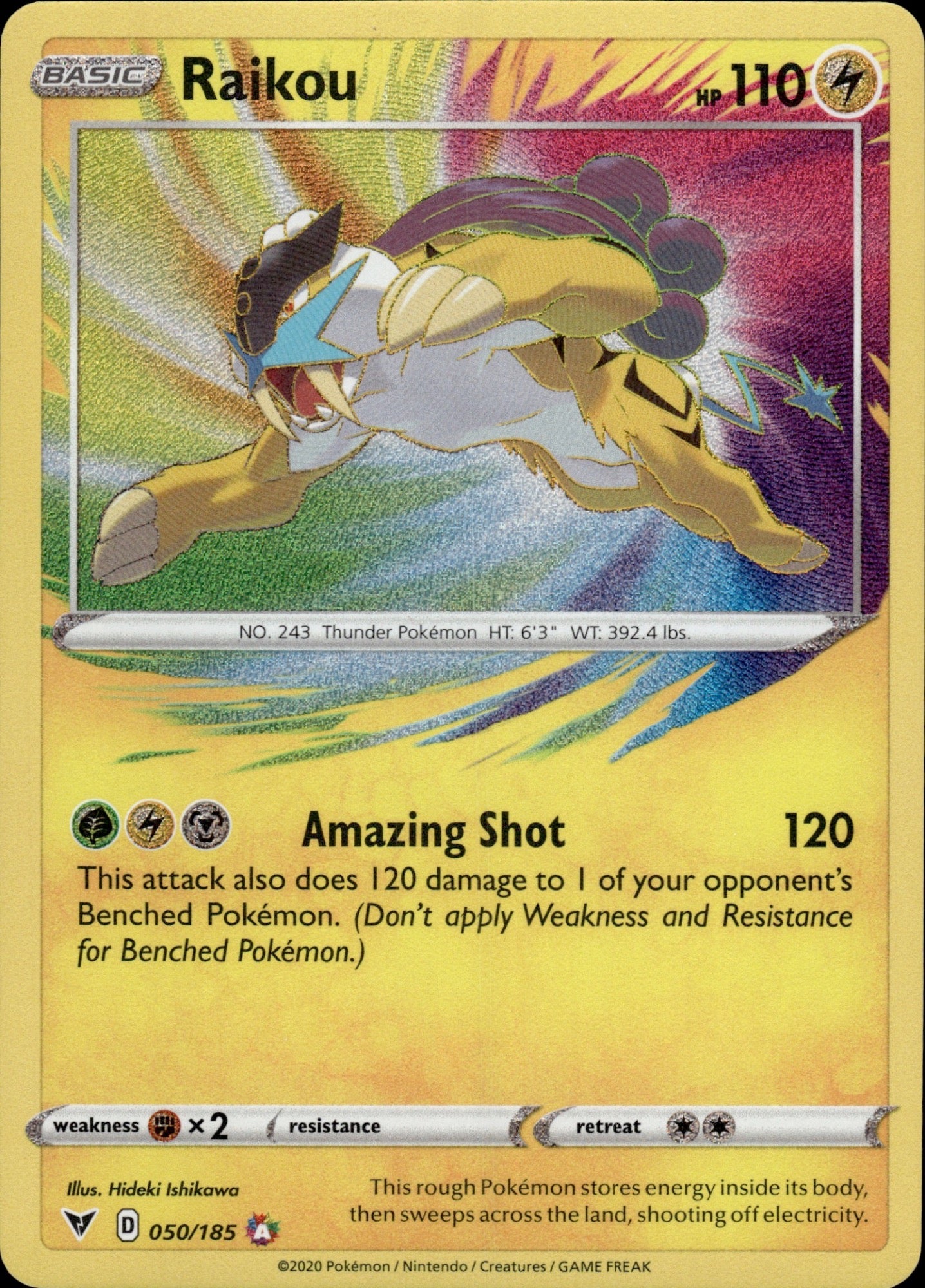 Raikou 050/185 Amazing Rare Vivid Voltage Pokemon