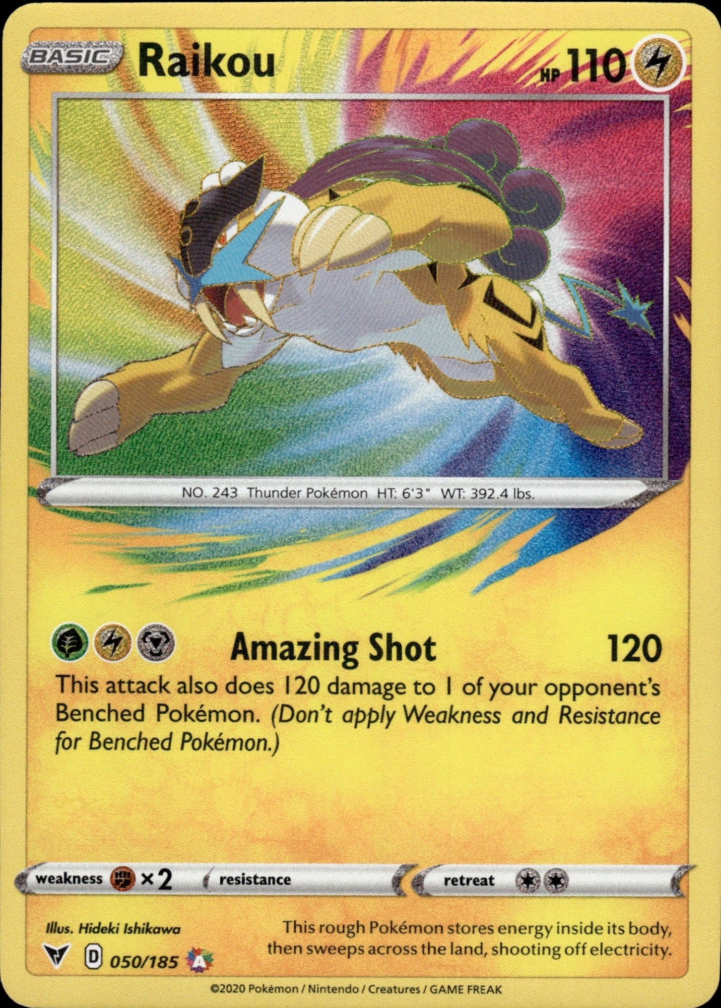 Raikou 050/185 Amazing Rare Vivid Voltage Pokemon