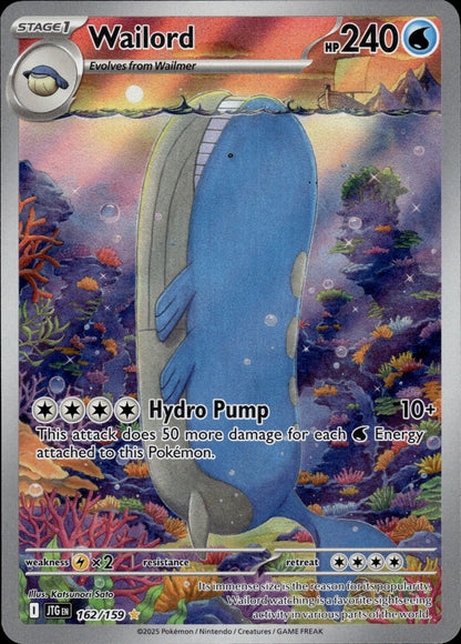 Wailord 162/159 Illustration Rare Journey Together Pokemon