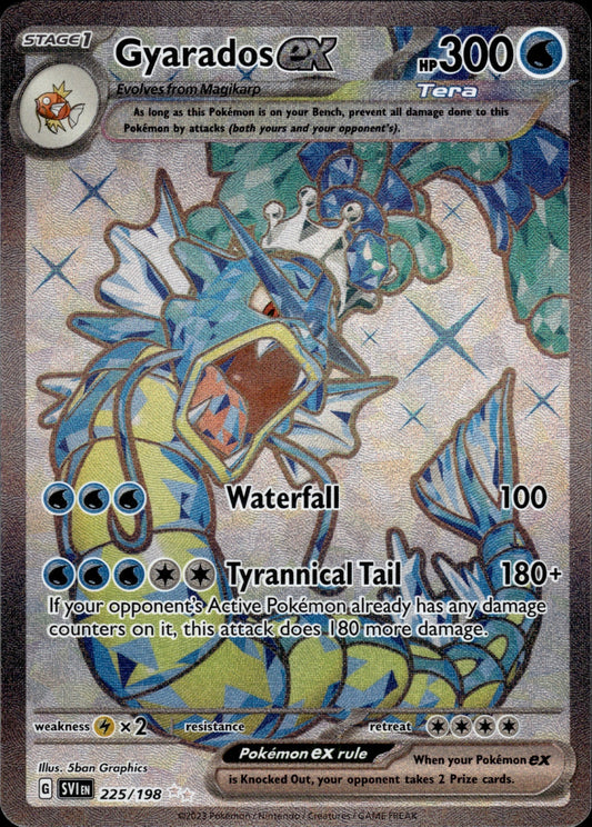 Gyarados ex 225/198 Ultra Rare Scarlet & Violet Pokemon Holo