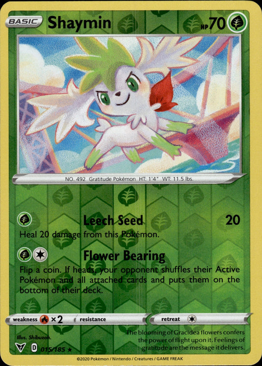 Shaymin 015/185 Holo Rare Vivid Voltage Pokemon Reverse Holo