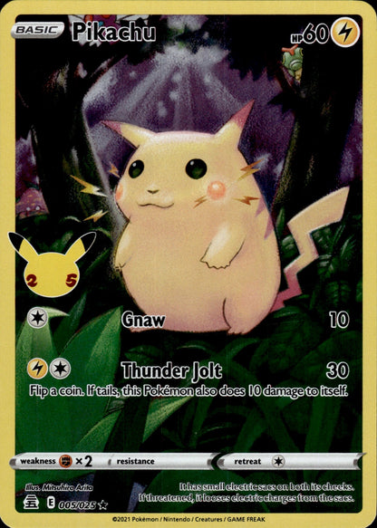Pikachu 005/025 Holo Rare Celebrations Pokemon