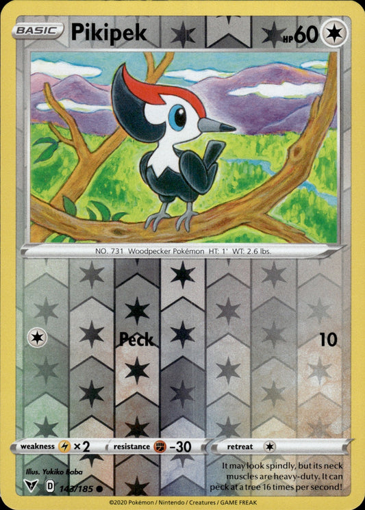 Pikipek 143/185 Common Vivid Voltage Pokemon Reverse Holo