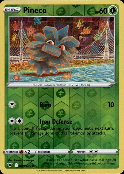 Pineco 008/185 Common Vivid Voltage Pokemon Reverse Holo