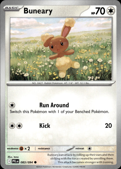 Buneary 083/094 Common Phantasmal Flames Pokemon