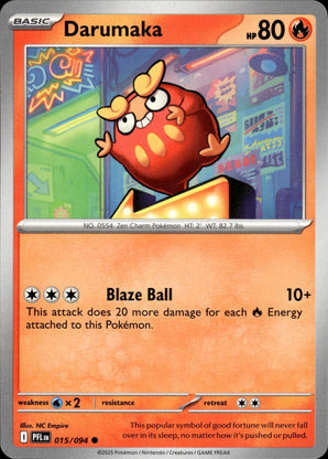 Darumaka 015/094 Common Phantasmal Flames Pokemon