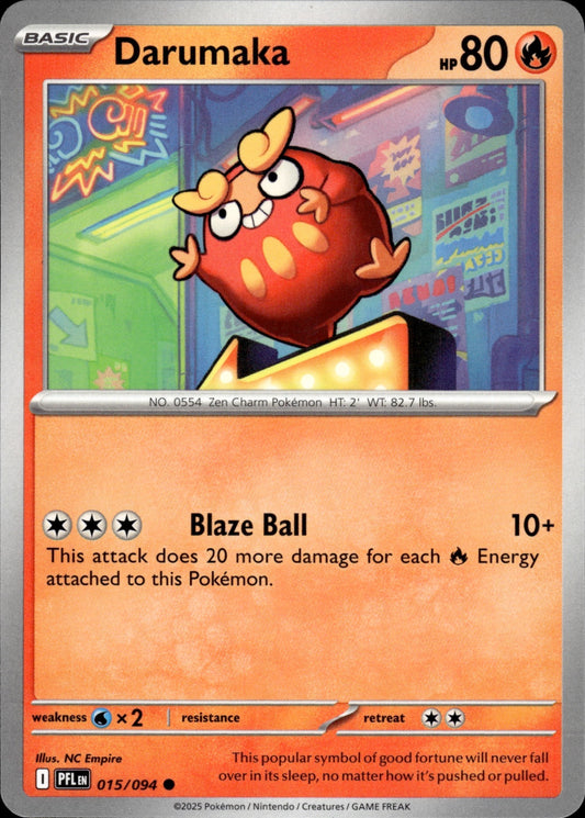 Darumaka 015/094 Common Phantasmal Flames Pokemon