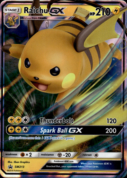 Raichu GX - SM213 Holo Promo Sun & Moon Promo Pokemon