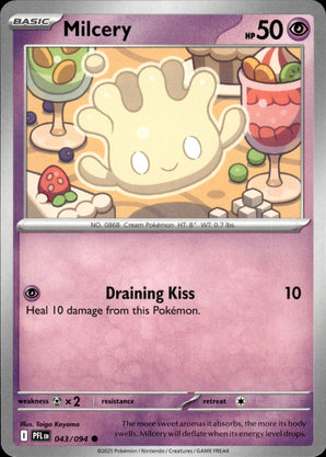 Milcery 043/094 Common Phantasmal Flames Pokemon