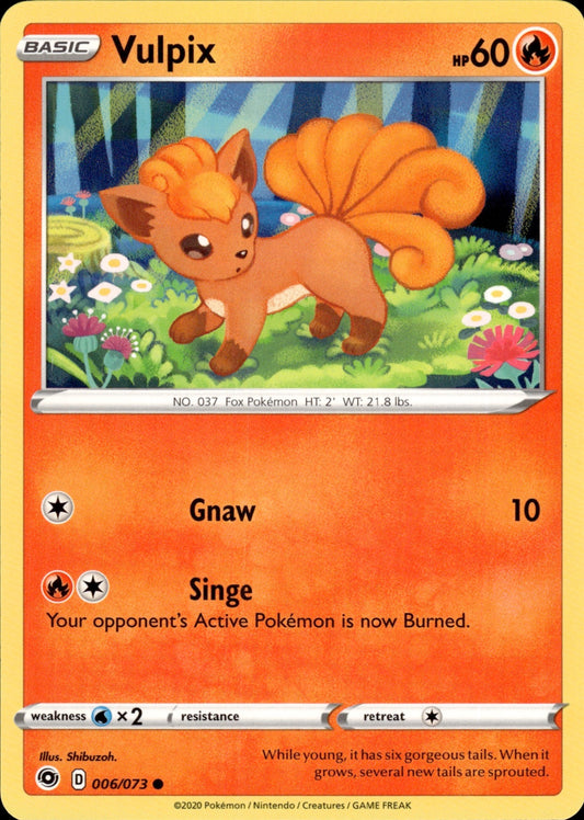 Vulpix 006/073 Common Champion's Path Pokemon