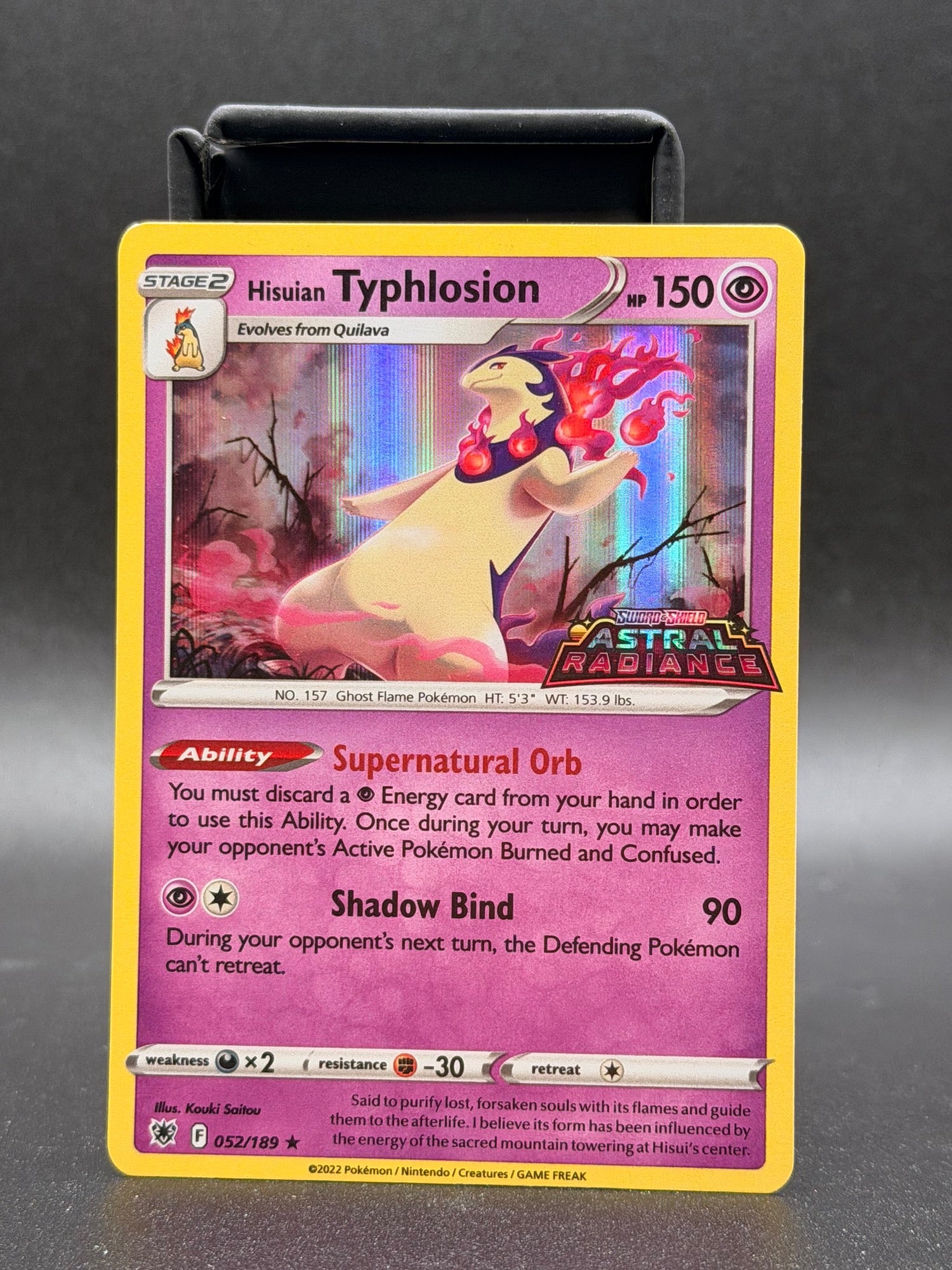 Hisuian Typhlosion 052/189 Holo Rare Astral Radiance Pokemon