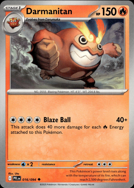 Darmanitan 016/094 Uncommon Phantasmal Flames Pokemon