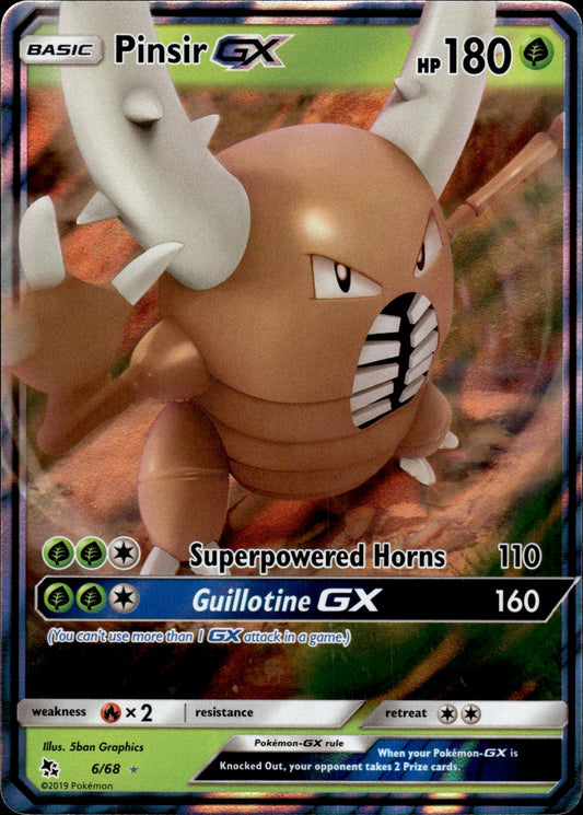 Pinsir GX 6/68 Holo GX Rare Hidden Fates Pokemon