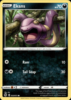 Ekans 033/073 Common Champion's Path Pokemon