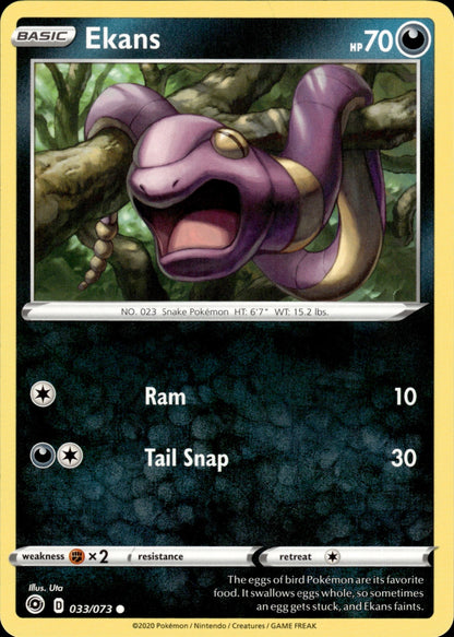 Ekans 033/073 Common Champion's Path Pokemon