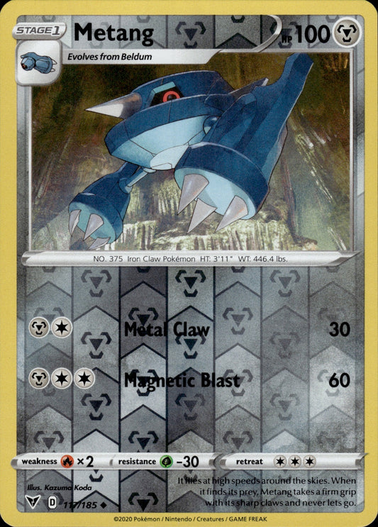 Metang 117/185 Uncommon Vivid Voltage Pokemon Reverse Holo