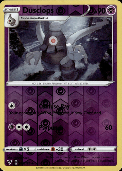 Dusclops 070/185 Uncommon Vivid Voltage Pokemon Reverse Holo