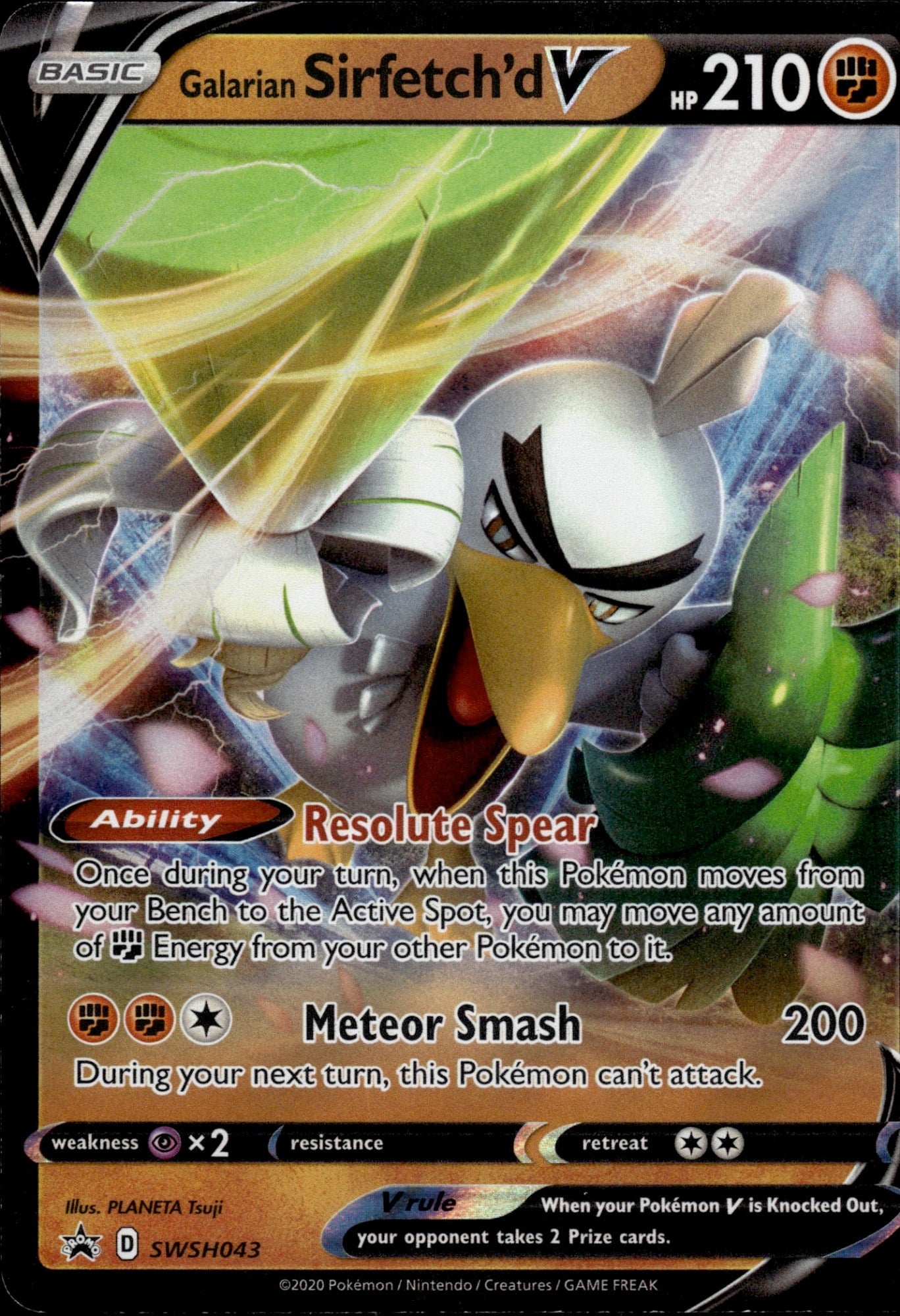 Galarian Sirfetch'd V SWSH043 Holo Promo Sword & Shield Promo Pokemon