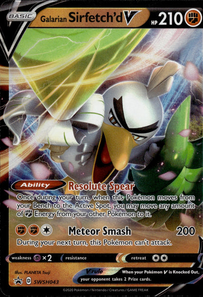 Galarian Sirfetch'd V SWSH043 Holo Promo Sword & Shield Promo Pokemon