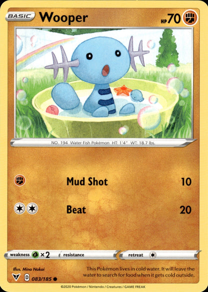 Wooper 083/185 Common Vivid Voltage Pokemon