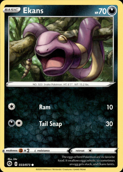 Ekans 033/073 Common Champion's Path Pokemon