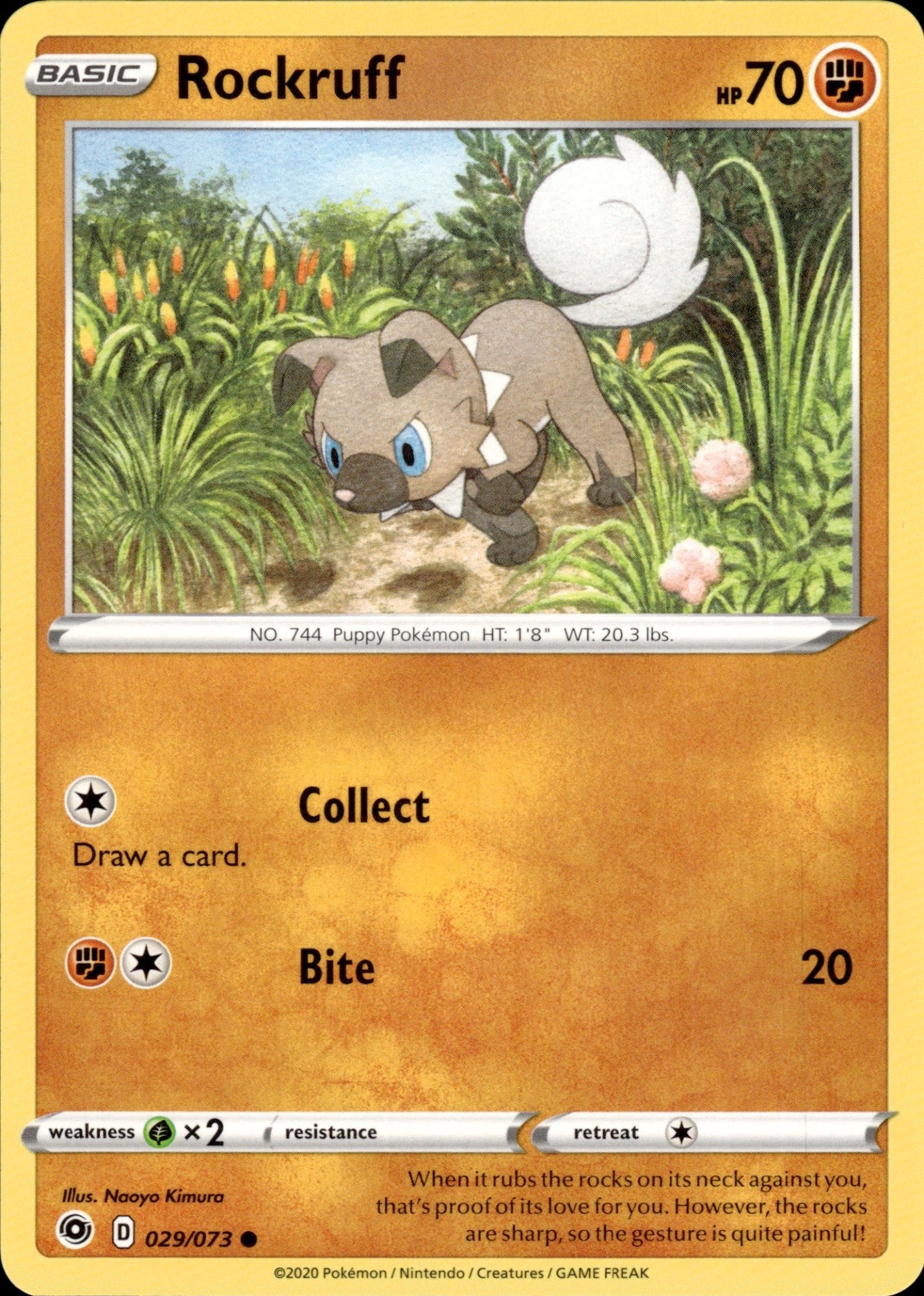 Rockruff 029/073 Common Champion's Path Pokemon