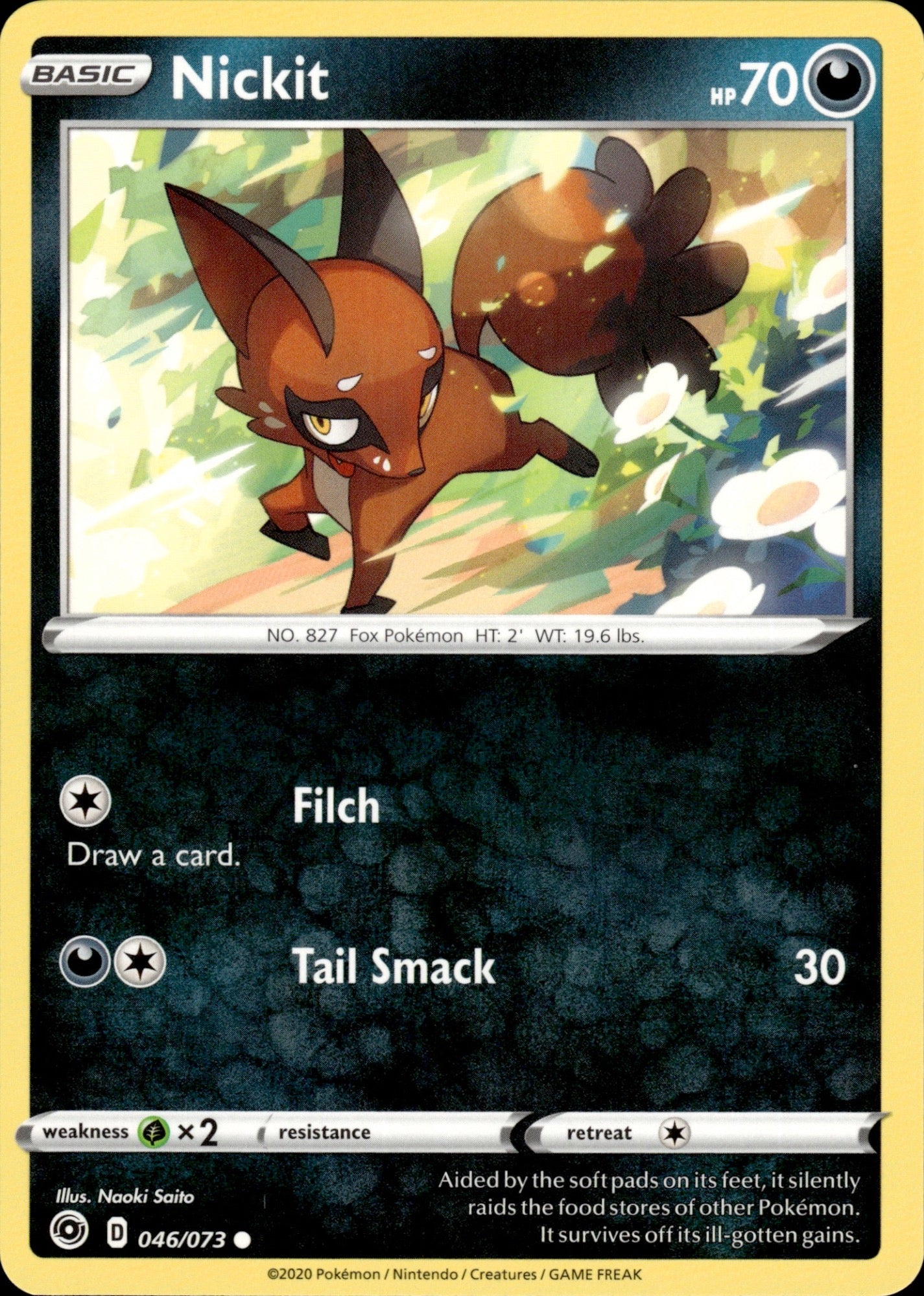 Nickit 046/073 Common Champion's Path Pokemon