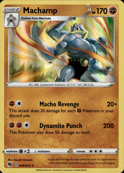Machamp 026/073 Holo Rare Champion's Path Pokemon Holo